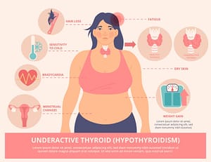 thyroid symptoms in female underactive thyroid