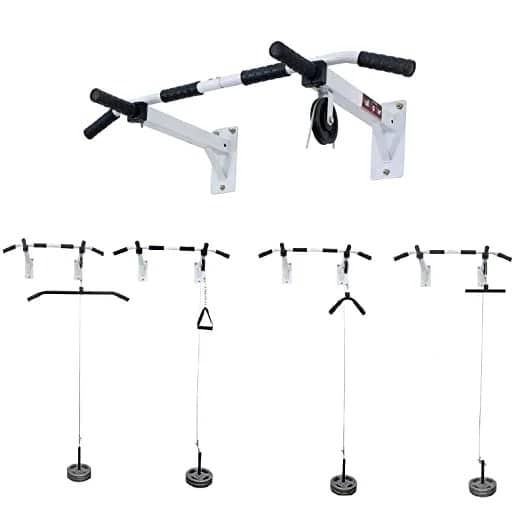 Mounted Chin Up Bar with Lats Bar