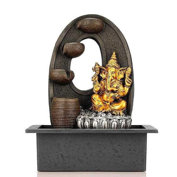 table top ganesh statue with water fountain